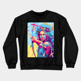 Artemis Greek Goddess of the Hunt, Nature, and wild Animals Crewneck Sweatshirt